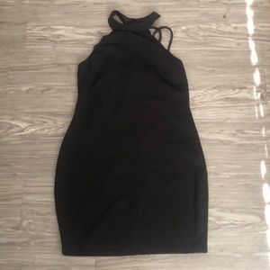 Black tight dress